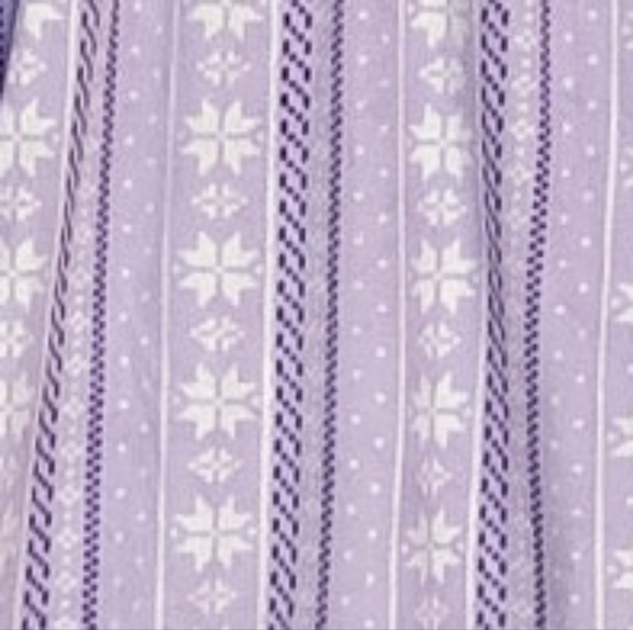 Adonna Purple and White Striped Fleece Long Sleeve Nightgown Women's Size 3X - Picture 3 of 10